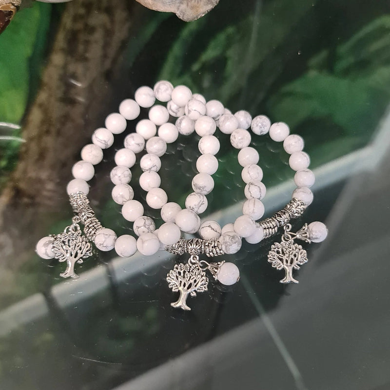 Howlite Tree of Life Bracelet