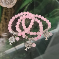 Rose Quartz Tree of Life Bracelet