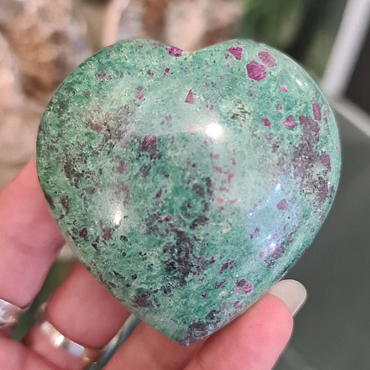 Ruby Fuchsite Heart