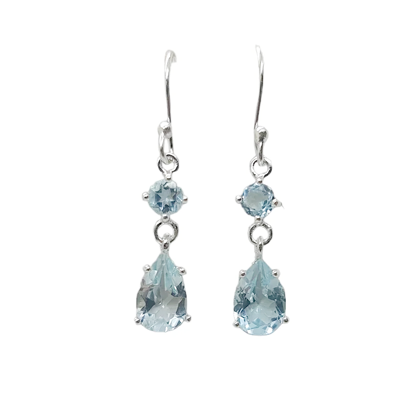 Blue topaz earrings australia clearance