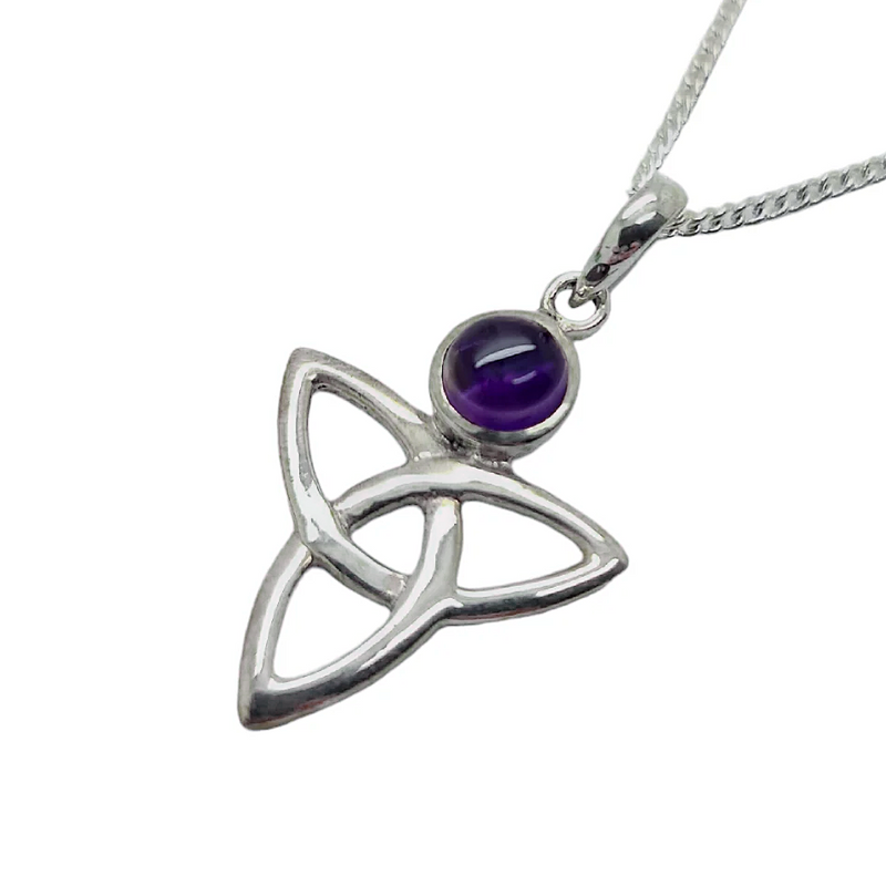 Amethyst Triquetra Pendant