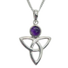 Amethyst Triquetra Pendant