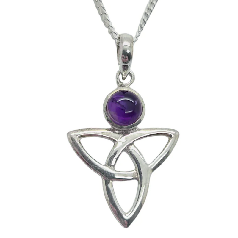 Amethyst Triquetra Pendant
