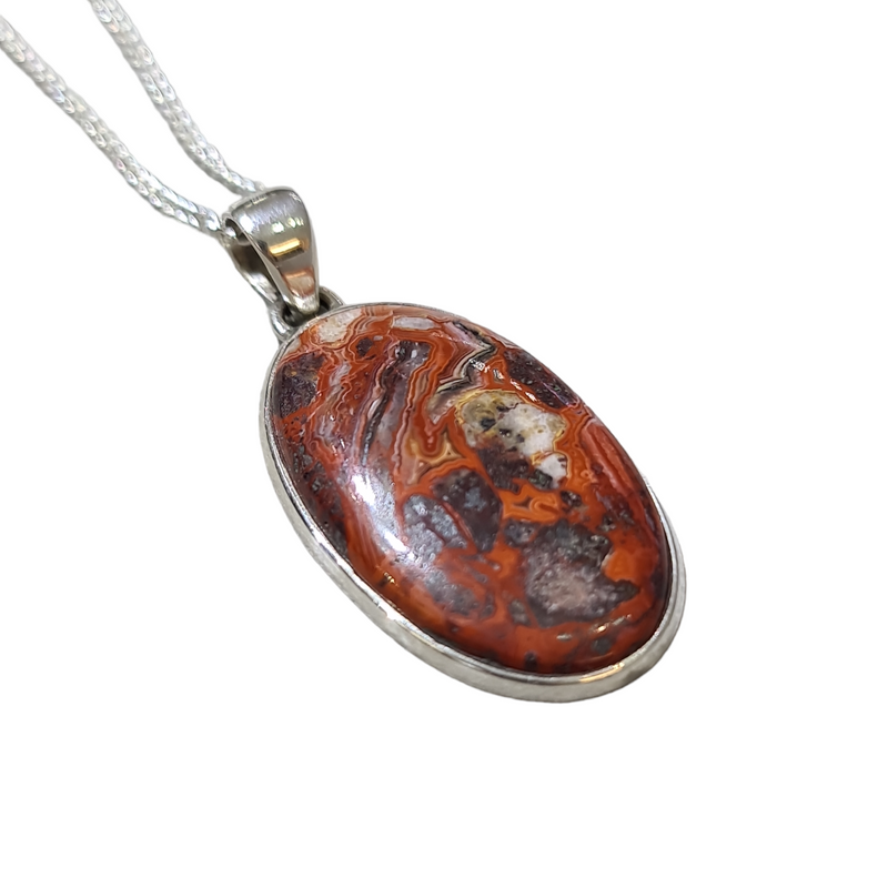 Crazy Lace Agate Pendant