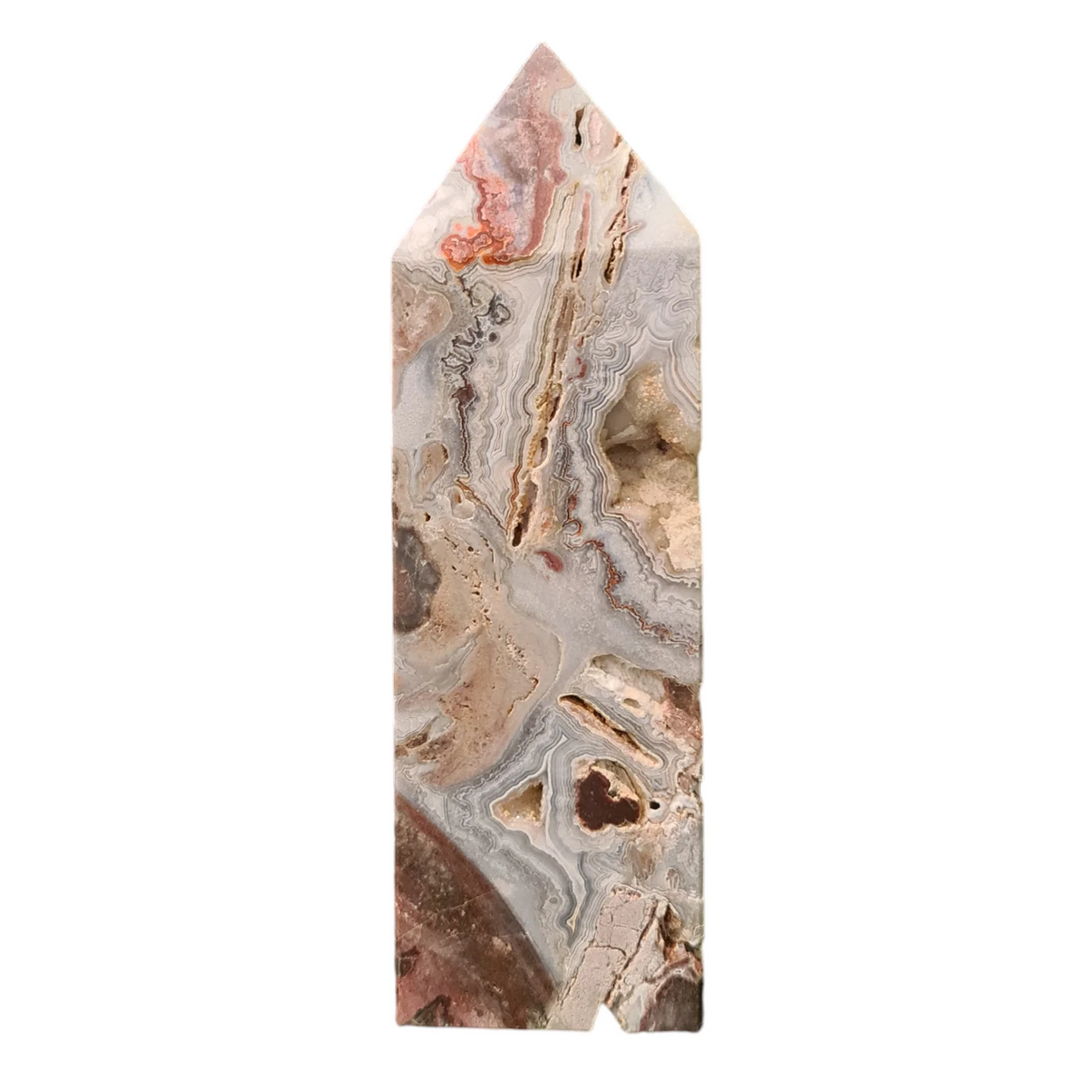 Crazy Lace Agate Obelisk