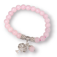 Rose Quartz Tree of Life Bracelet