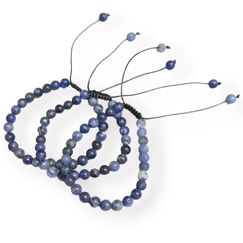 Sodalite  Matt Macrame Bracelet