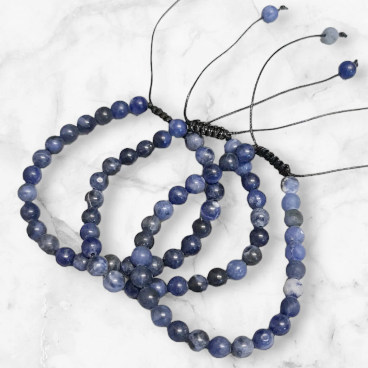 Sodalite  Matt Macrame Bracelet