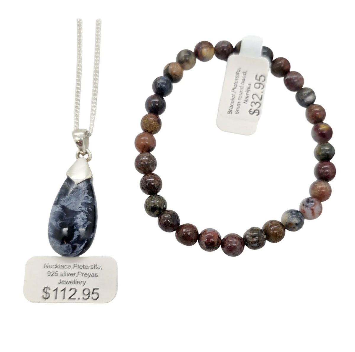 Pietersite Necklace & Bracelet