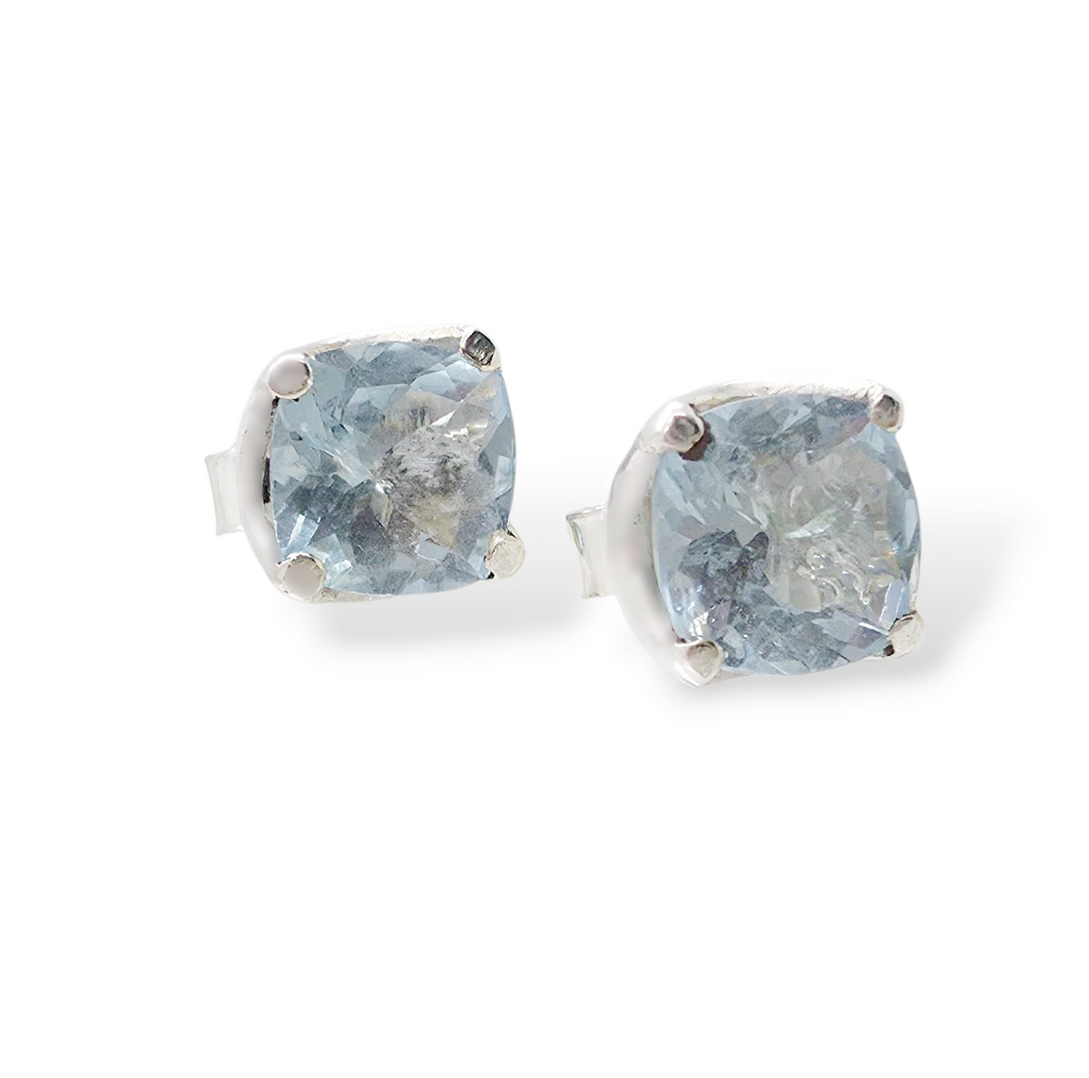 Aquamarine Stud Earrings