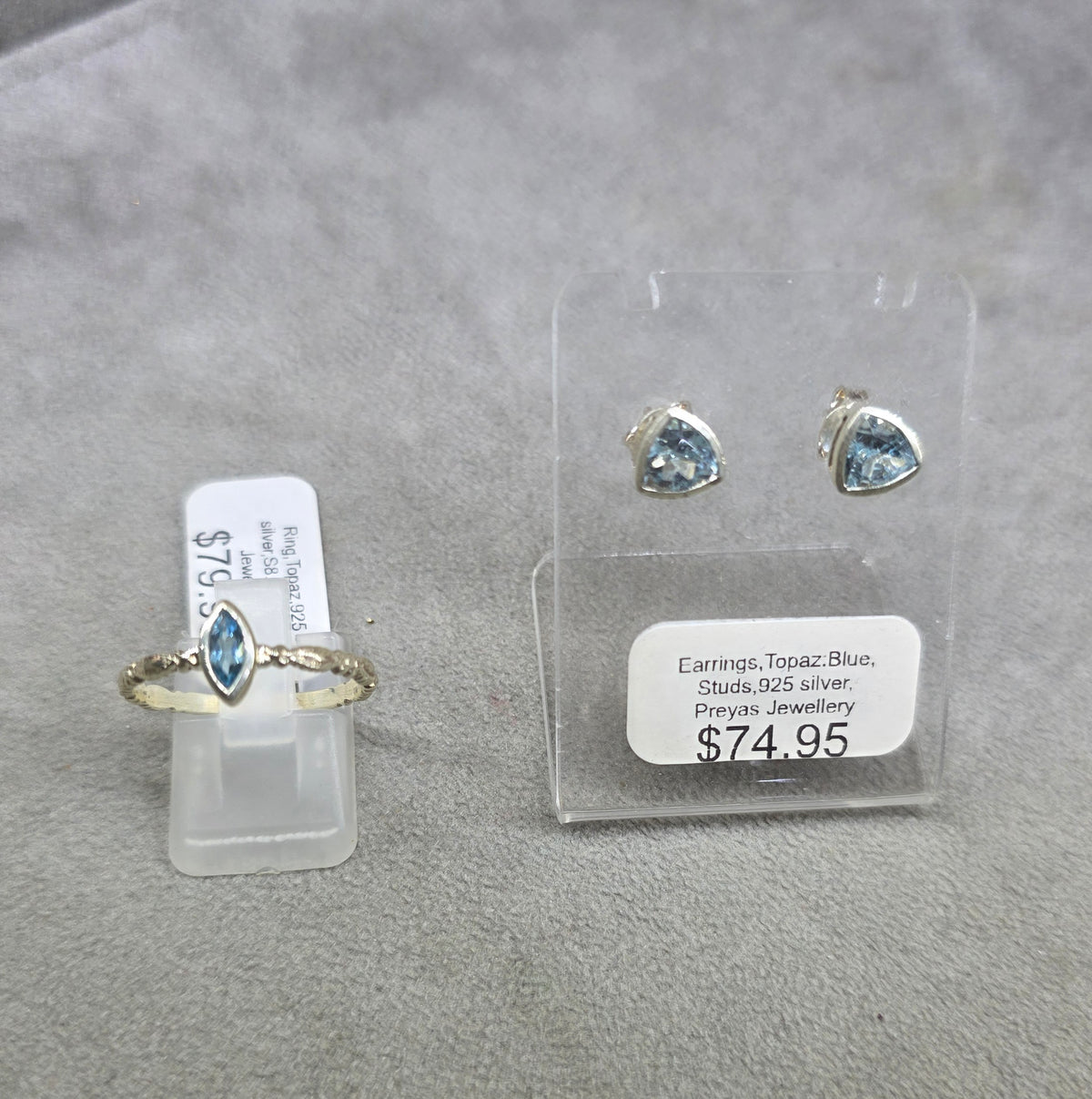 Jacob - Blue Topaz Studs and Ring