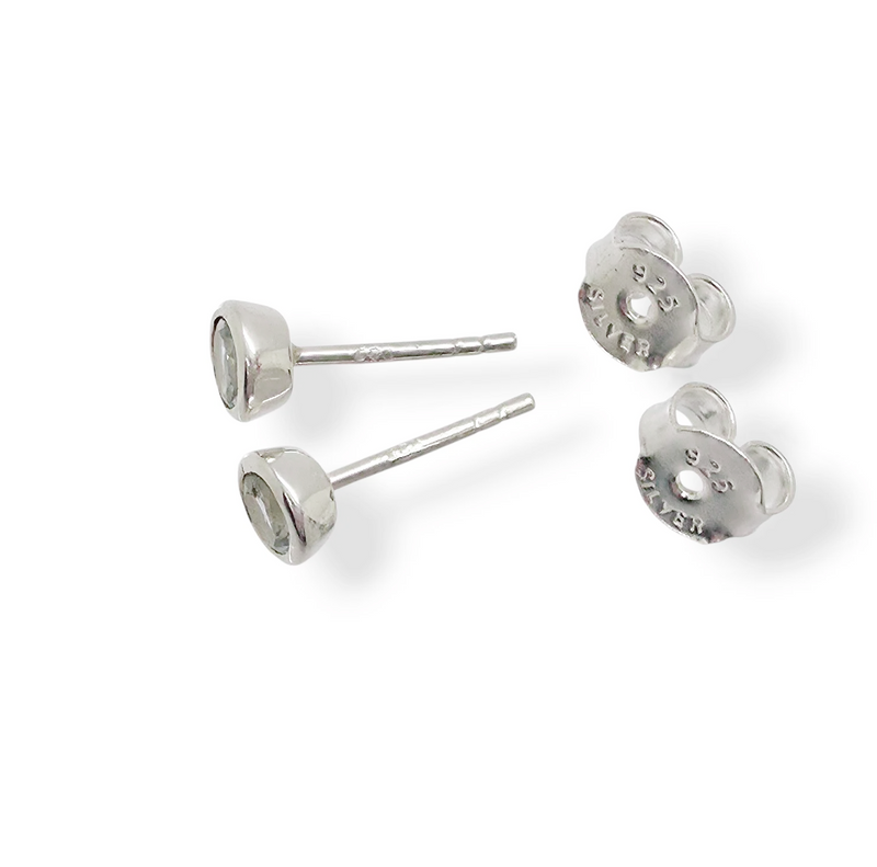 Aquamarine Stud Earrings