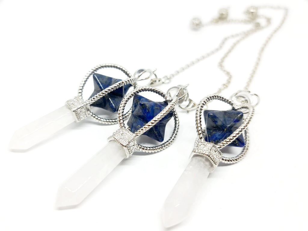 Lapiz Lazuli Spinning Merkaba Pendulum