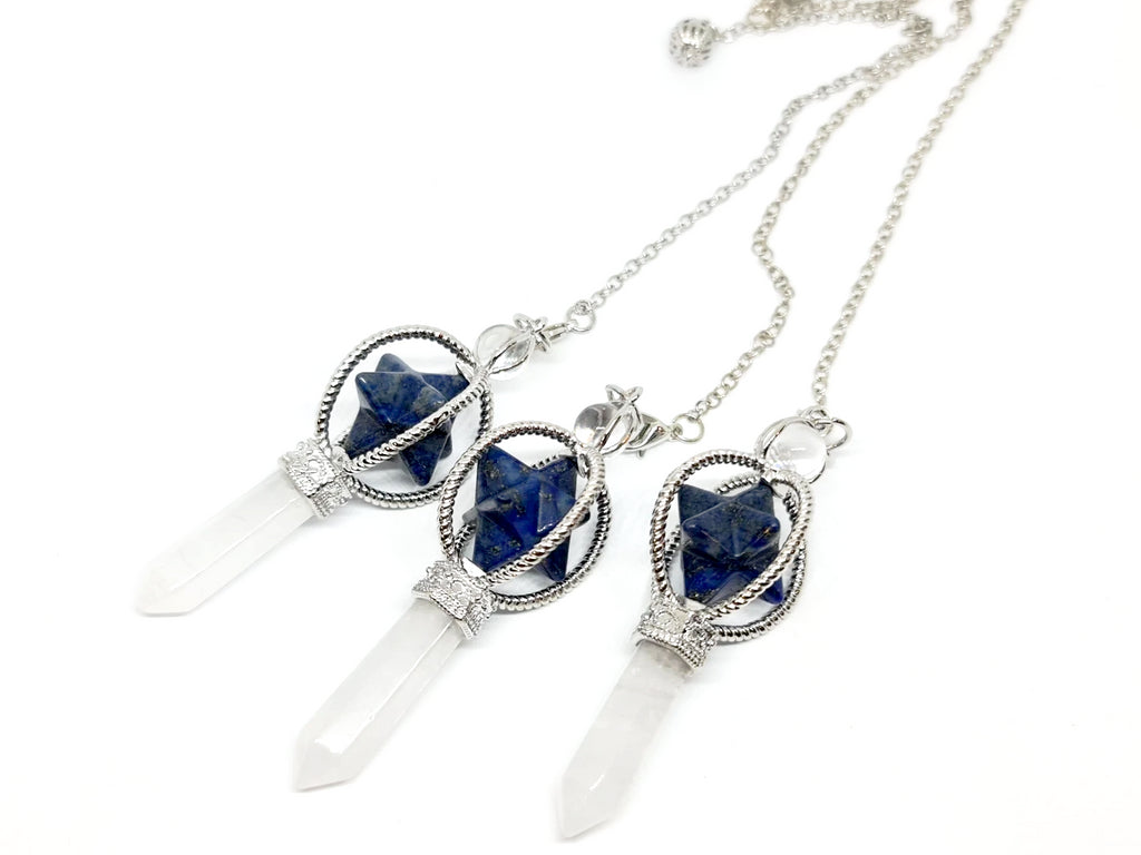 Lapiz Lazuli Spinning Merkaba Pendulum