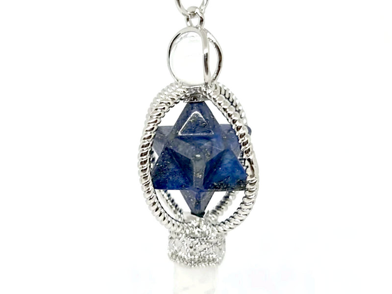 Lapiz Lazuli Spinning Merkaba Pendulum