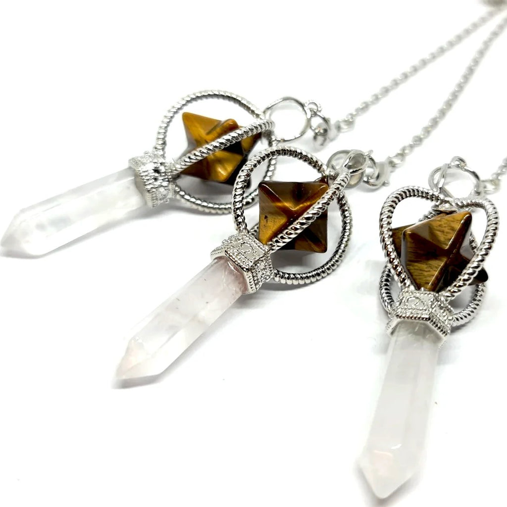 Tiger Eye Spinning Merkaba Pendulum