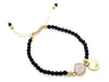 Druzy Aura Quartz & Onyx Macrame Bracelet