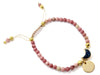 Druzy Aura Quartz & Thulite Macrame Bracelet