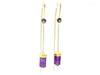 Iolite & Amethyst Thread Earrings