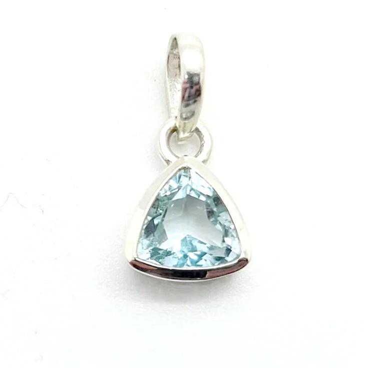 Blue Topaz Trillion Pendant